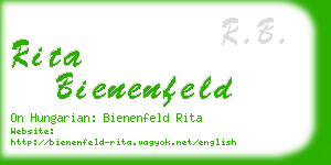 rita bienenfeld business card